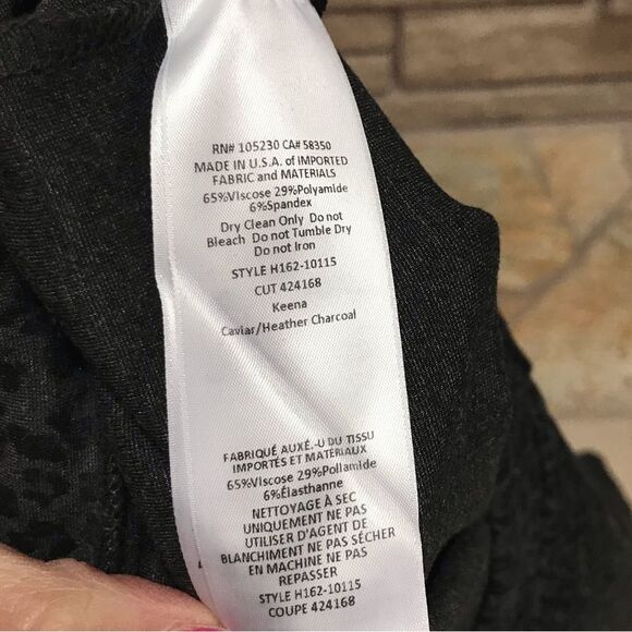 JOIE Keena Leggings Women’s Ponte Leopard Print Pull On Gray Charcoal Large - Picture 8 of 11